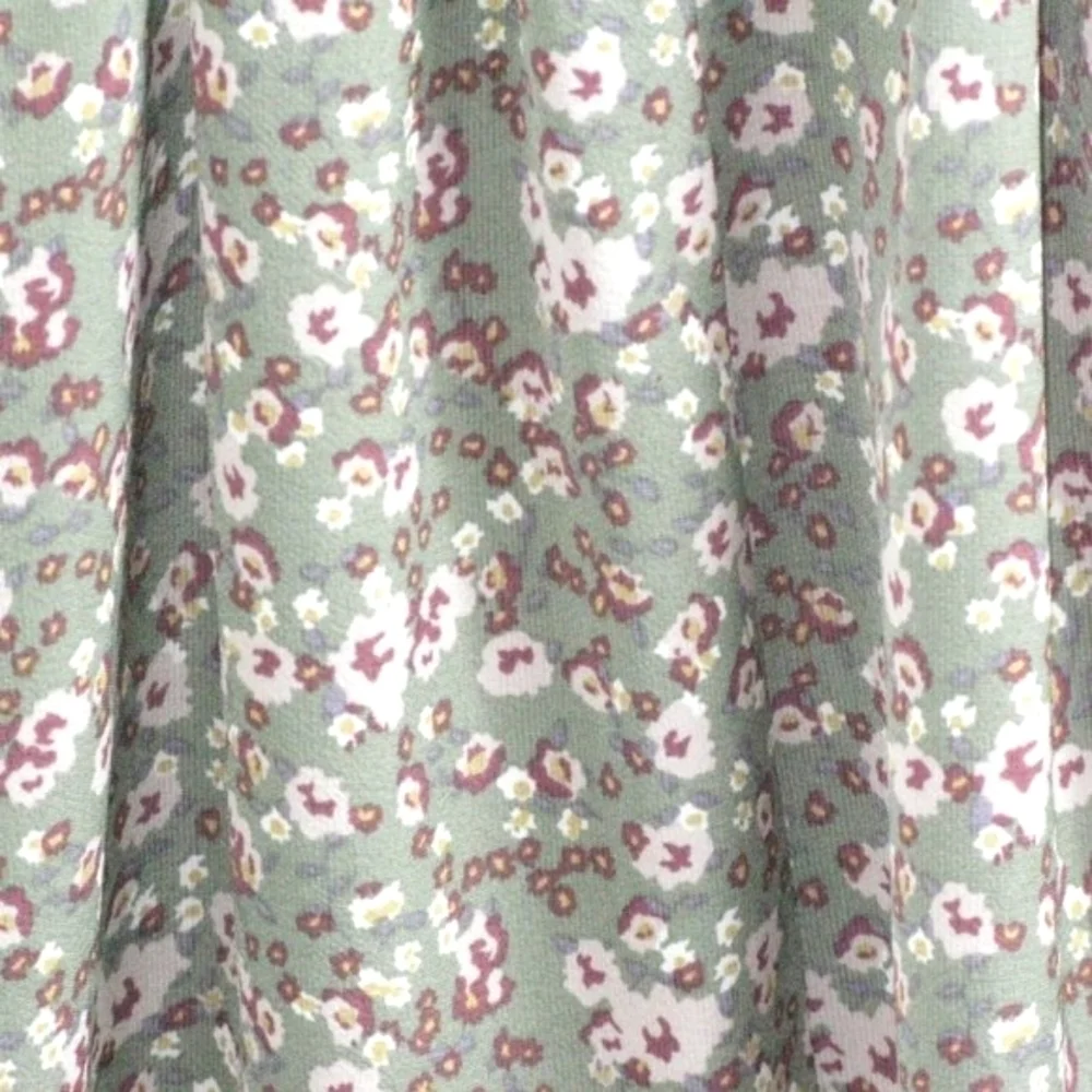 Ott Green/Brown Floral V-Neck Pull Over Blouse Size Small - Picture 5 of 5
